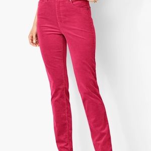 TALBOTS HIGH-RISE STRAIGHT-LEG VELVETEEN PANT